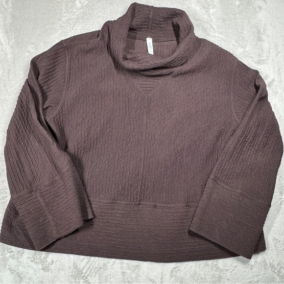 lululemon athletica Sweaters - Lululemon Retreat Yourself French Press Brown Cowl Turtleneck Pullover L/XL
